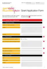 Sample Grant Application Form Templates