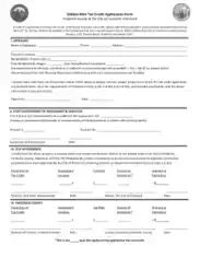 Tax Credit Application Form Templates