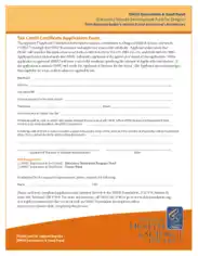 Tax Credit Certificate Application Form Templates