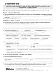 Business Licence Application Form Template
