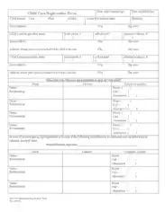 Child Care Registration Form Sample Template