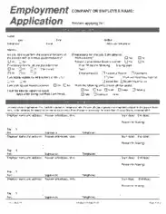 Employee Application Form In Pdf Template