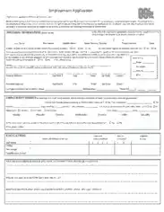 Simple Employee Application Form Template