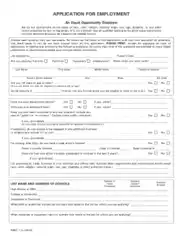 Employmemt Job Application Form Template