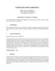 Attorney Retainer Agreement Form Template