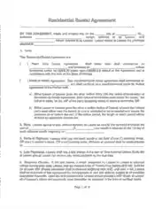 Basic Month To Month Rental Agreement Form Template