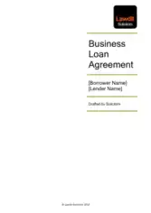 Business Loan Agreement Template