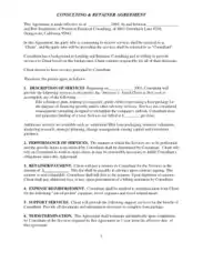 Consultant Retainer Agreement Form Template