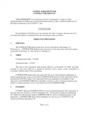 Contractor Services Agreement Template