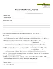 Free Download PDF Books, Customer Satisfaction Agreement Form Template