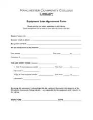 Free Download PDF Books, Equipment Loan Agreement Form Template