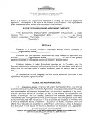 Free Download PDF Books, Executive Employment Agreement Template