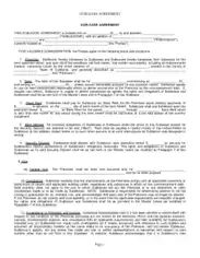 Generic Sublease Agreement Form Template