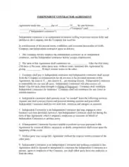 Free Download PDF Books, Independent Contractor Agreement Form Template