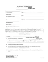Legal Separation Agreement Form Template