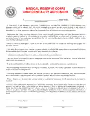 Free Download PDF Books, Medical Reserve Corps Confidentiality Agreement Template
