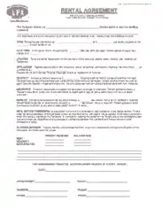 Month To Month Rental Agreement Form Printable Template