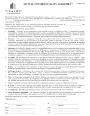 Mutual Confidentiality Agreement Form Template