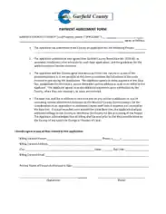 Sample Payment Agreement Form Template