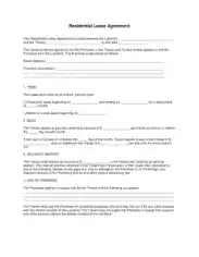 Free Download PDF Books, Sample Residential Lease Agreement Form Template