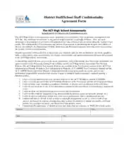 Sample Staff Confidentiality Agreement Form Template