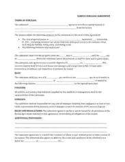 Sample Sublease Agreement Form Template