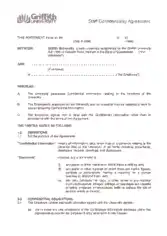 Free Download PDF Books, Staff Confidentiality Agreement Template