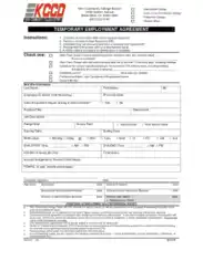 Temporary Employment Agreement Form Template