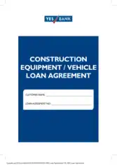 Vehicle Loan Agreement Form Template