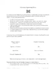 Free Download PDF Books, Volunteer Agreement Form Example Template