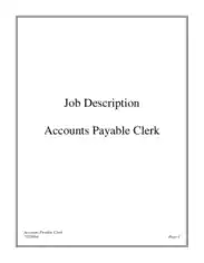 Job Description Accountant Payable Clerk Template
