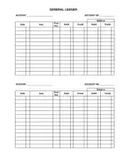 Accounting Ledger Form Template