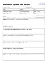 Accounting Performance Appraisal Form Template
