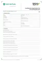 Confidential Application for Accounting Bursary Template