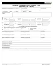 General Ledger Account Request Form Template