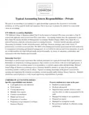 Typical Accounting Intern Job Description Template