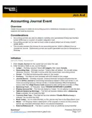 Accounting Journal Event Sample Template