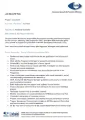 Project Accountant Job Description Template