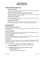 Free Download PDF Books, Agenda Format for Board Meeting