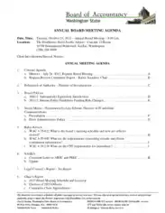 Board Annual Agenda
