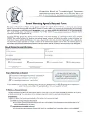 Board Meeting Agenda Request Form