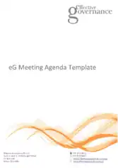 Board Meeting Agenda Template