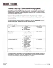 Campaign Committee Meeting Agenda