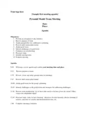 Committee Meeting Agenda for Staff Coaching