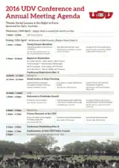 Conference and Annual Meeting Agenda