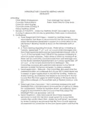 Construction Infrastructure Committee Meeting Minutes