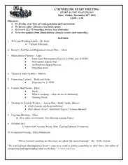 Free Download PDF Books, Counseling Staff Meeting Agenda