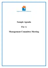 Management Committee Meeting Agenda