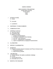 Free Download PDF Books, Pre Construction Meeting Agenda Sample