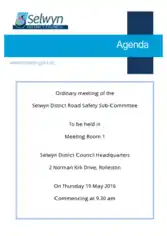 Road Safety Meeting Agenda